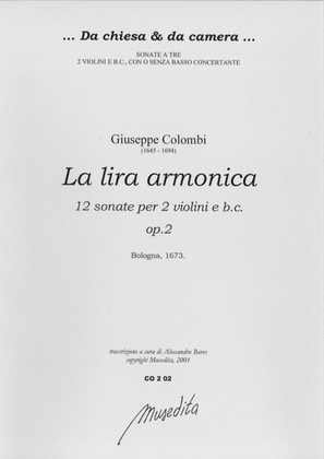 Book cover for La lira armonica op.2 (Bologna, 1673)
