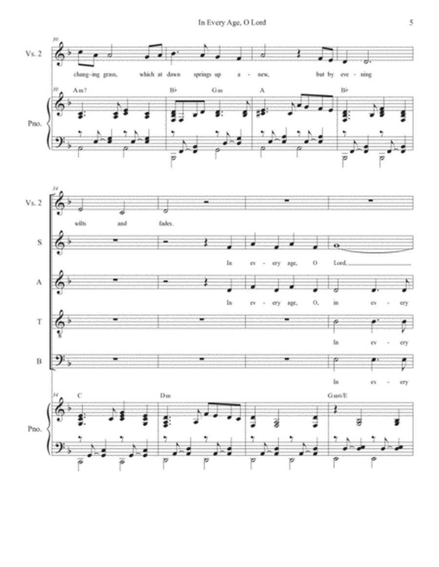 In Every Age, O Lord (Vocal Quartet - (SATB) image number null