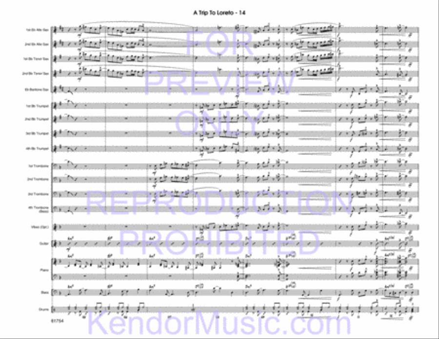 Trip To Loreto, A Jazz Ensemble scores gallery preview page 16