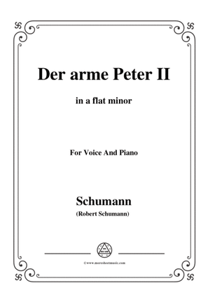 Schumann-Der arme Peter 2,in a flat minor,for Voice and Piano