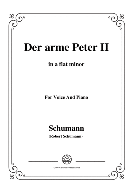 Schumann-Der arme Peter 2,in a flat minor,for Voice and Piano image number null