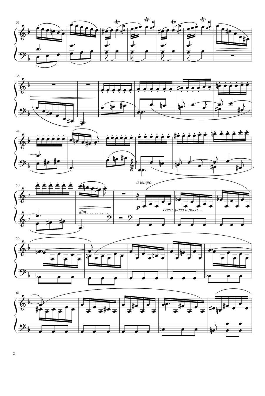 Scarlatti Sonata D minor k141 - Domenico Scarlatti Piano Solo scores gallery preview page 2