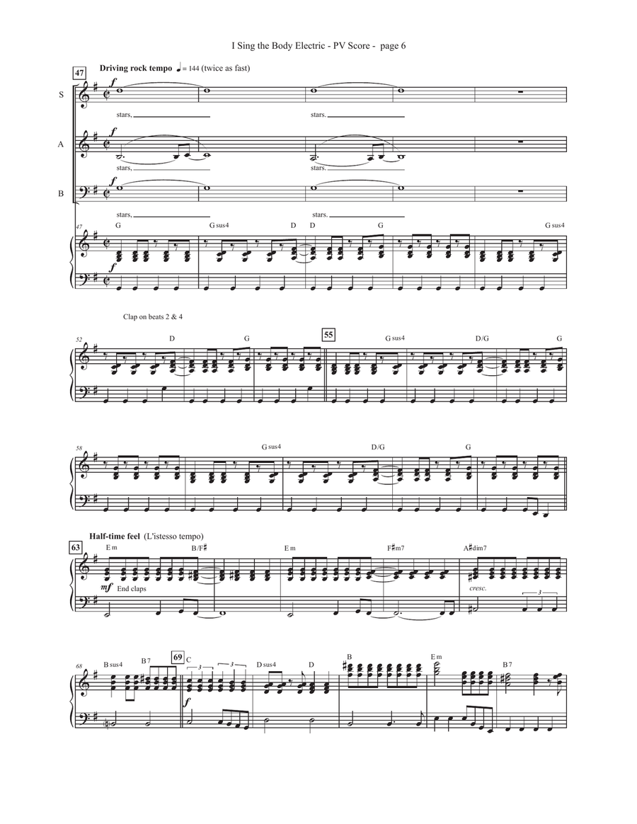 I Sing The Body Electric 3-Part scores gallery preview page 6