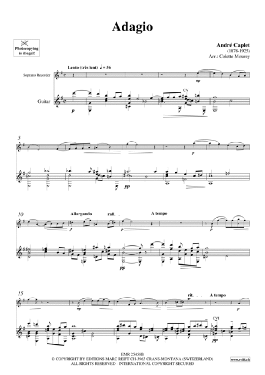 Adagio Soprano Recorder scores gallery preview page 4