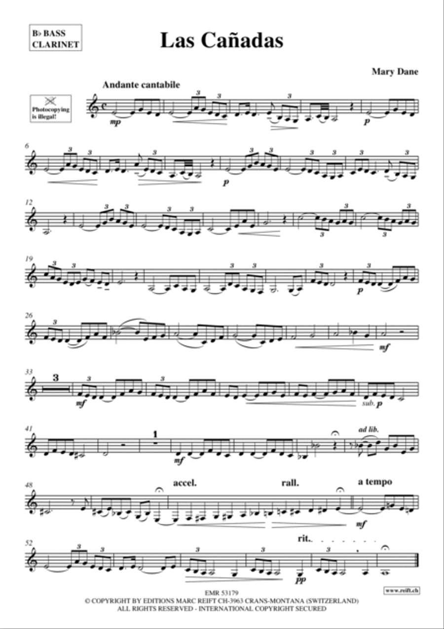Las Canadas Bass Clarinet scores gallery preview page 2