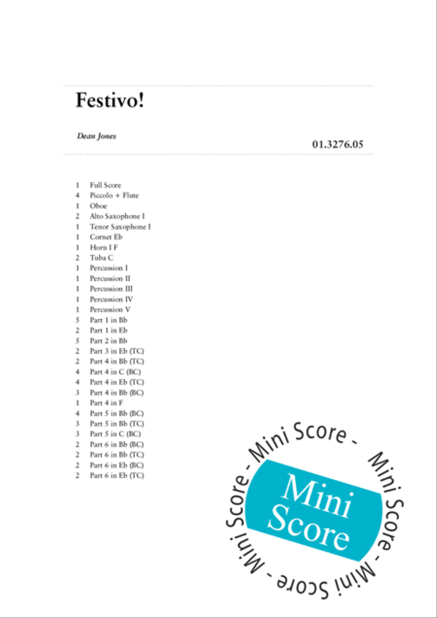 Festivo! Festivo! Concert Band scores gallery preview page 4