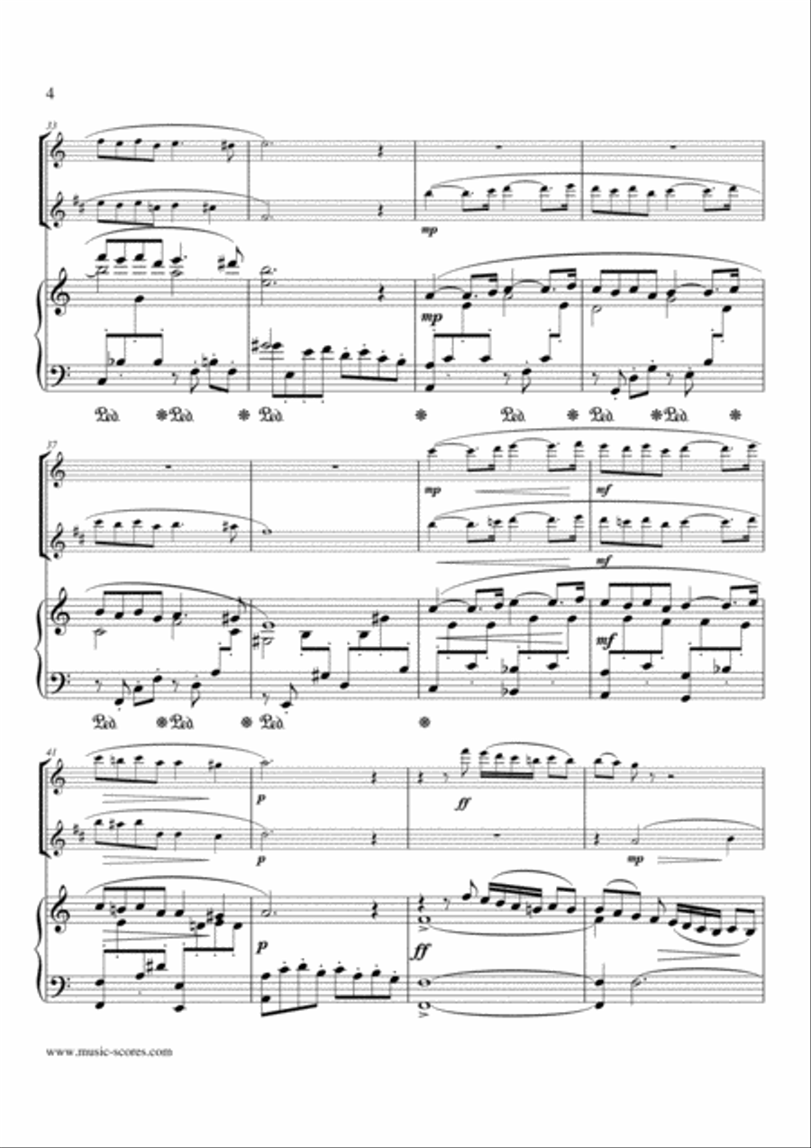 Op.50 Pavane - Flute, Clarinet and Piano Woodwind Duet scores gallery preview page 4