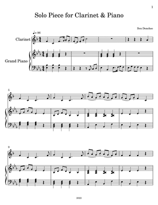 Solo Piece for Clarinet & Piano