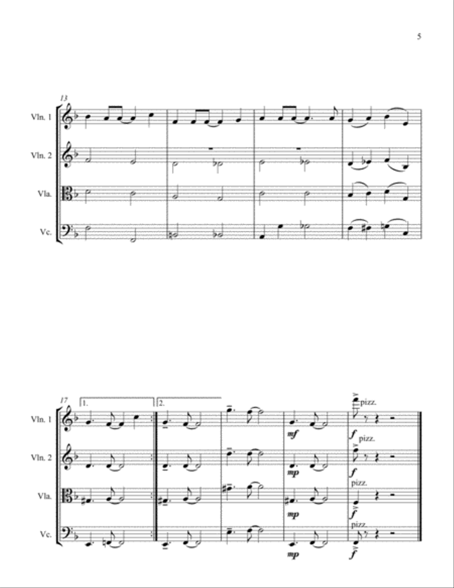 Jay's Jazzy Christmas String Quartets String Quartet scores gallery preview page 6