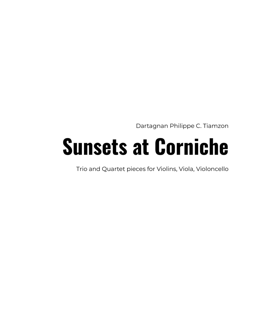 Sunsets at Corniche String Quartet scores gallery preview page 1