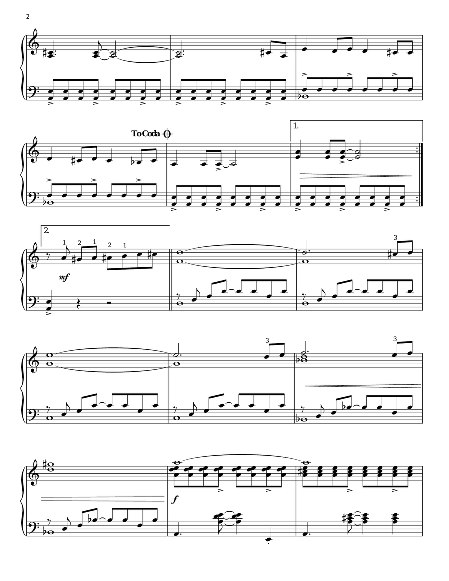 Misirlou Misirlou Piano Solo scores gallery preview page 2