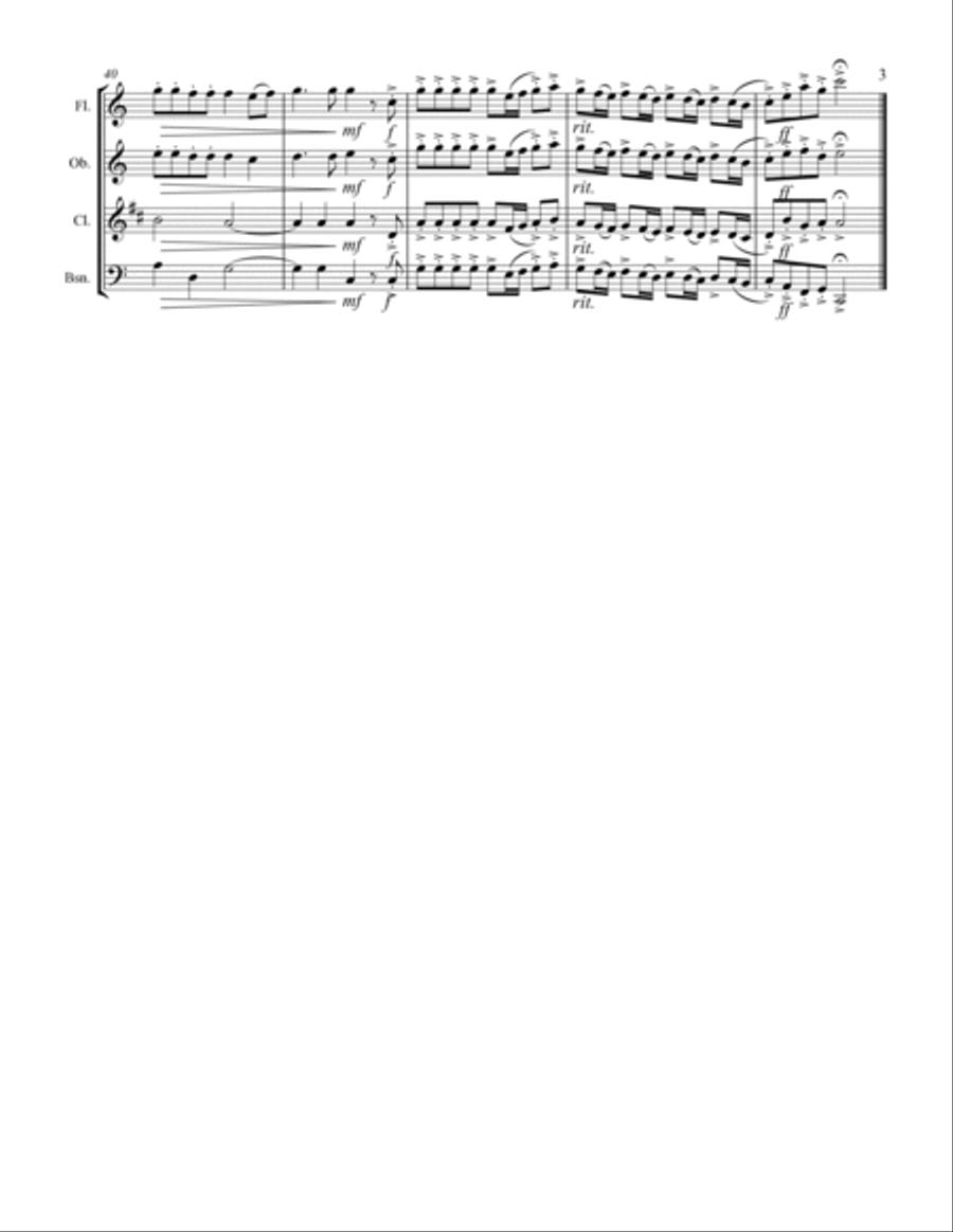 Psalm 19 - Benedetto Marcello (for Woodwind Quartet) Woodwind Quartet scores gallery preview page 4