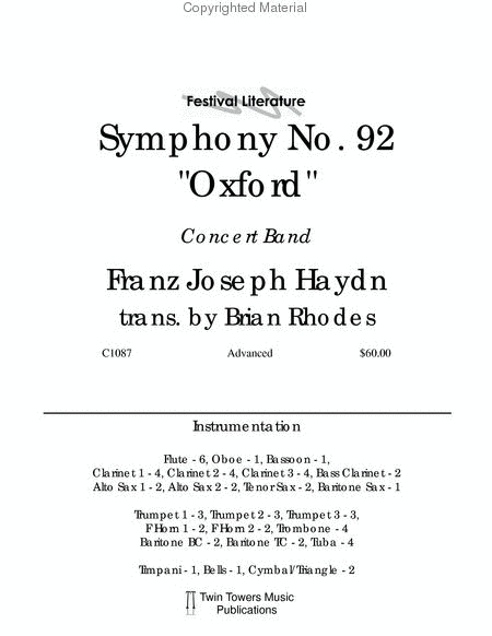 Symphony No. 92 - The Oxford image number null