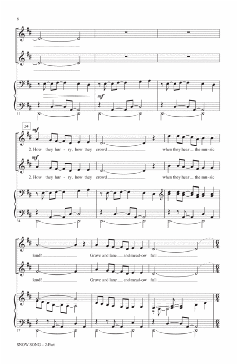 Snow Song 2-Part scores gallery preview page 4