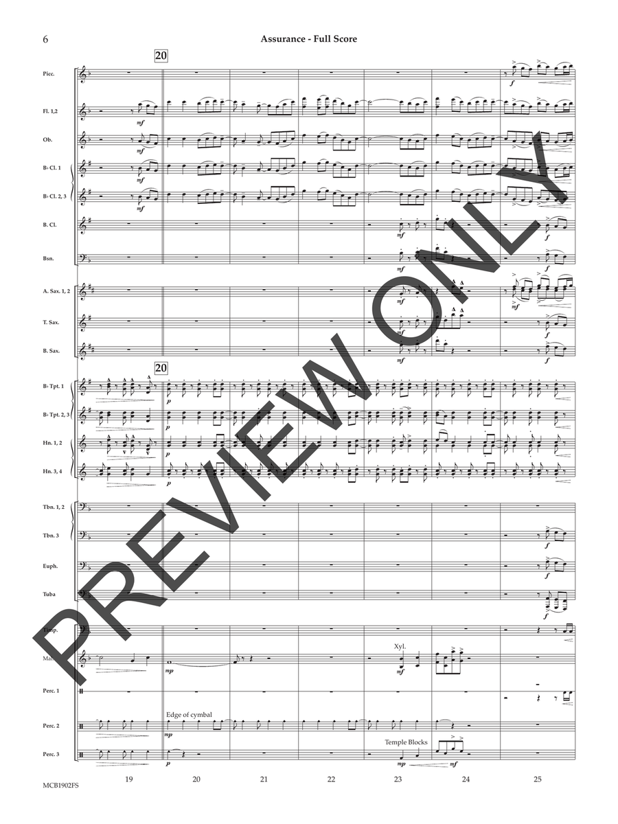 Assurance (Score) Concert Band scores gallery preview page 7