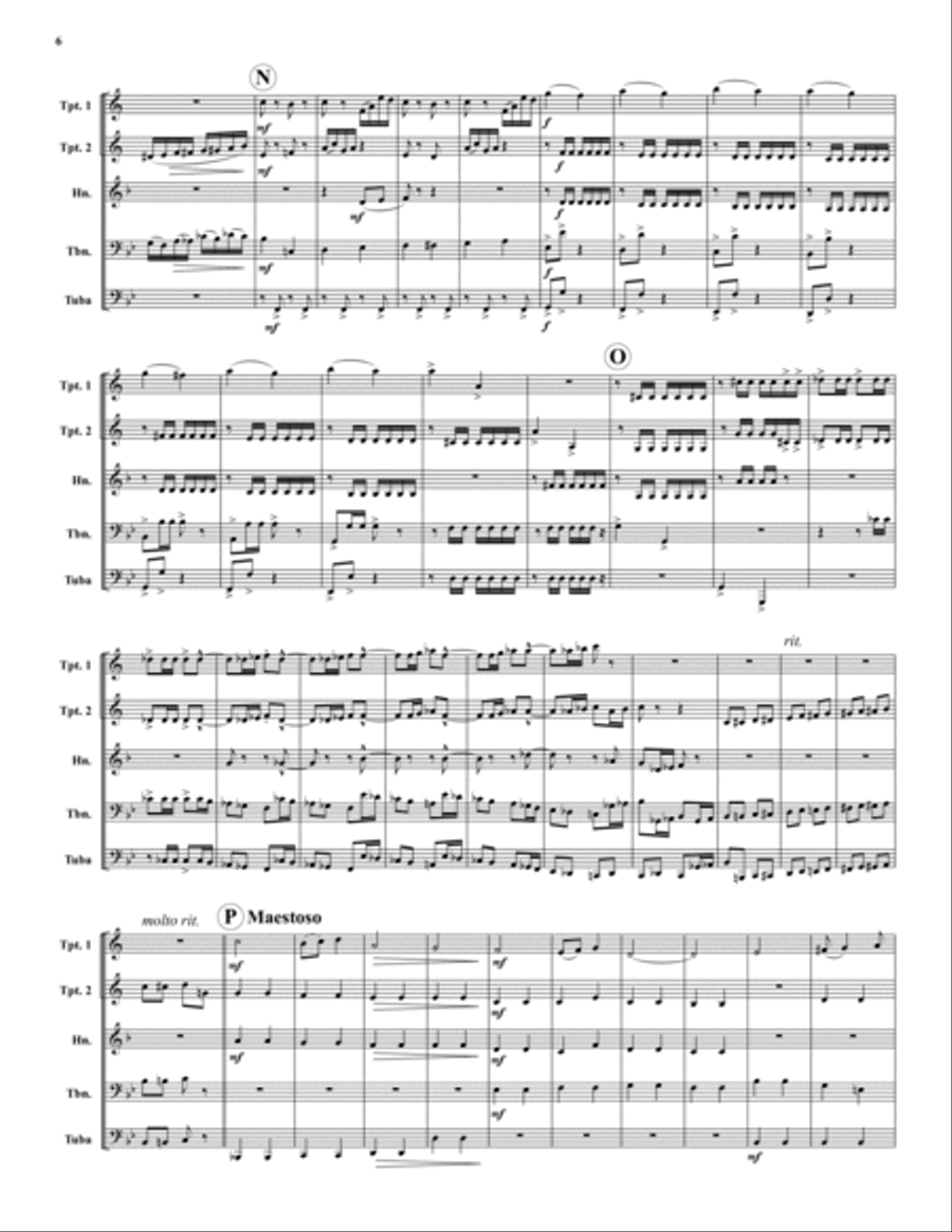 Pomp & Circumstance Brass Quintet scores gallery preview page 6