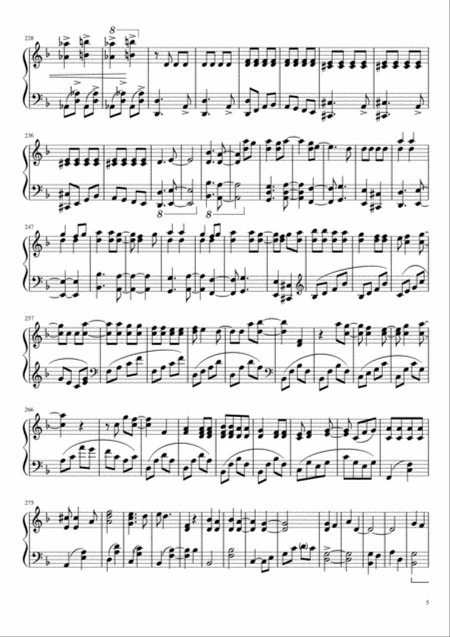 A Little Piece Of Heaven Easy Piano scores gallery preview page 5
