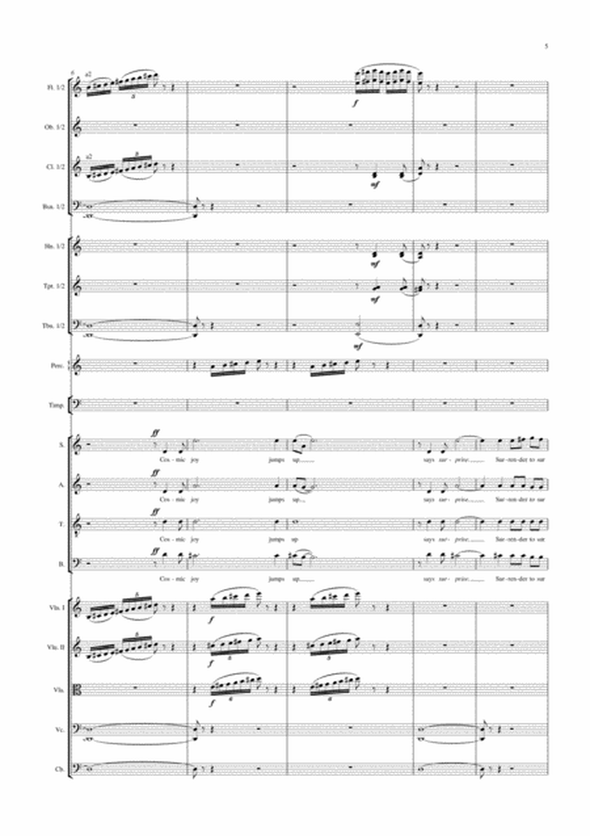 Carson Cooma: Just Now for SATB chorus and orchestra, score