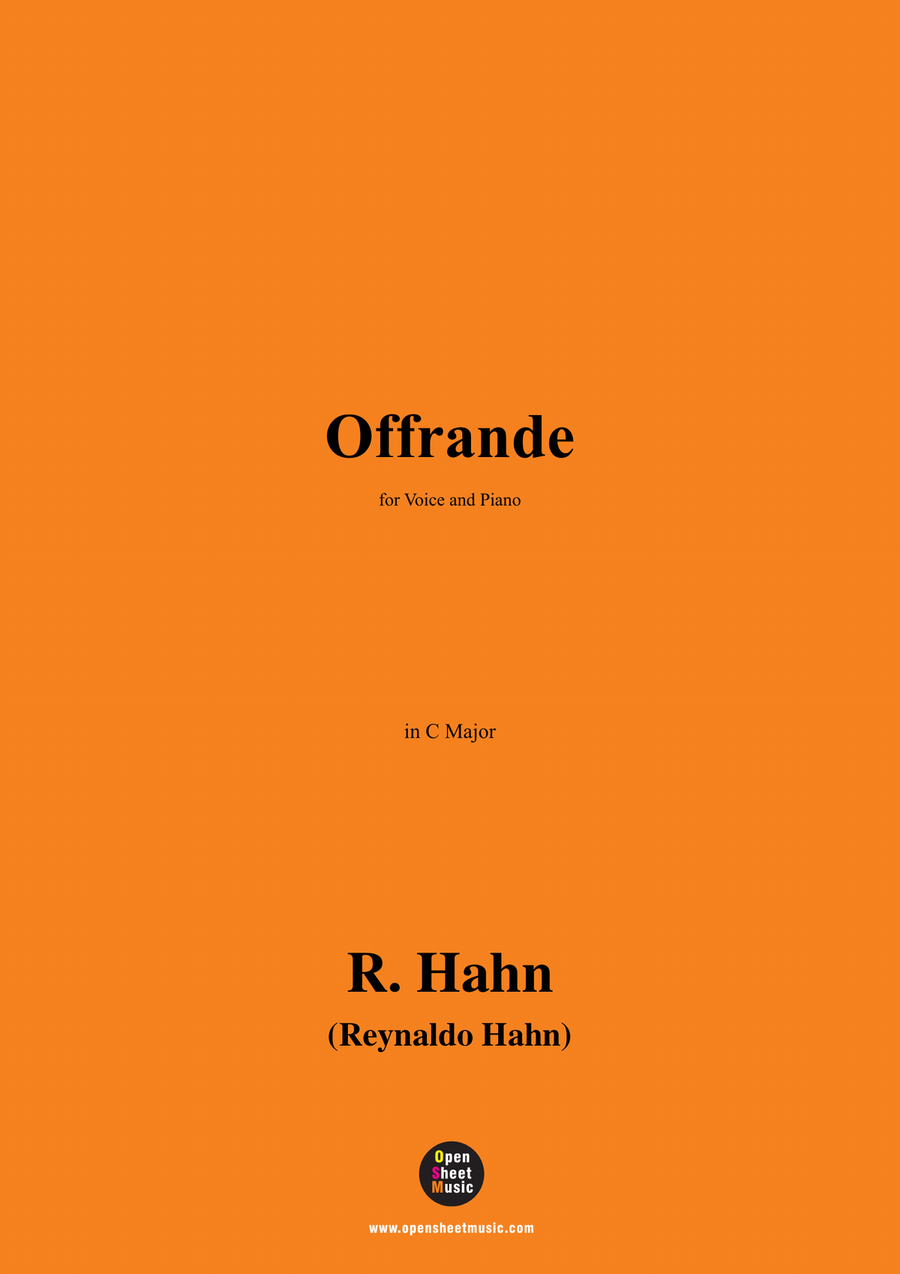 R. Hahn-Le plus beau présent,in D Major