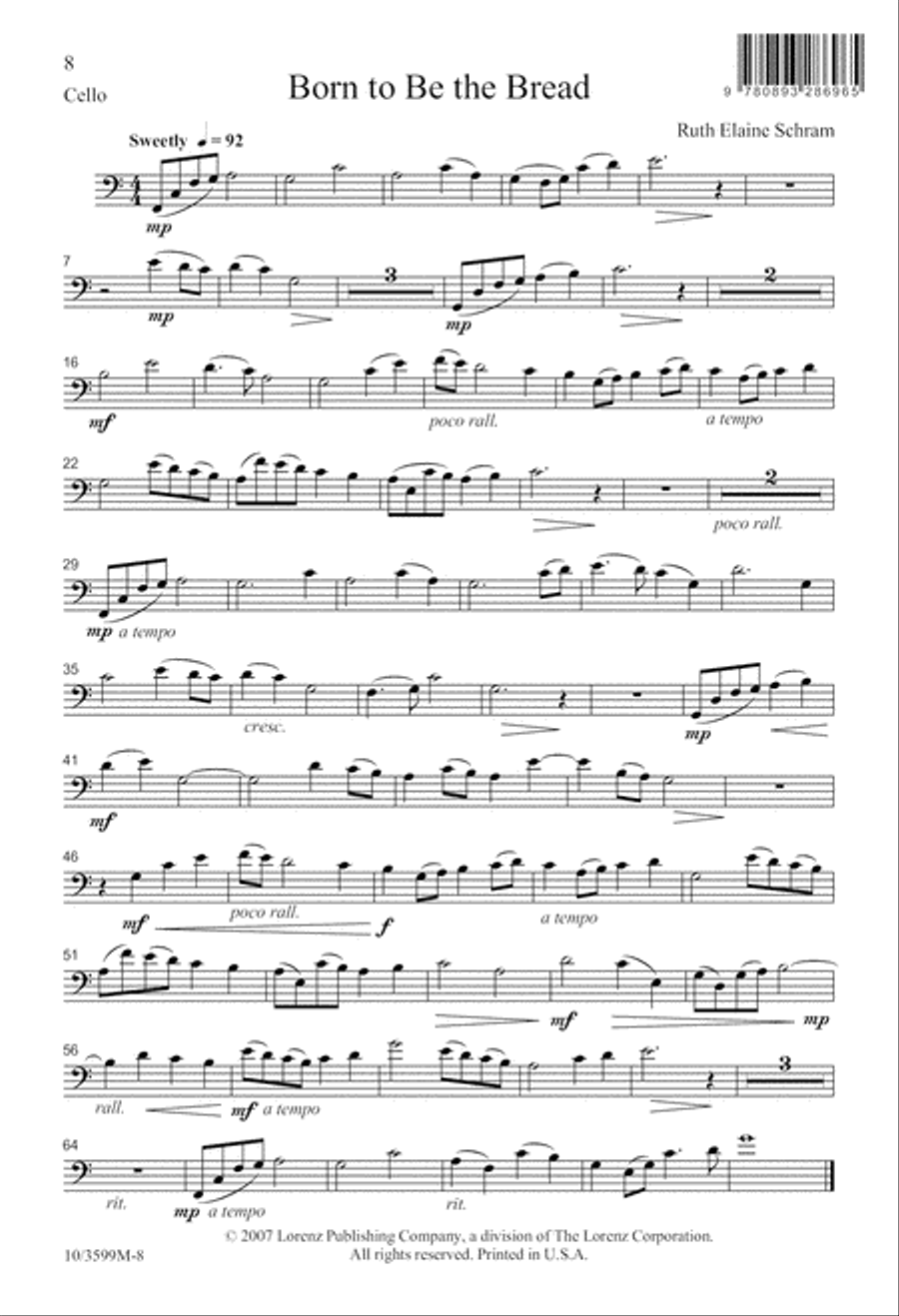 Born to Be the Bread 4-Part scores gallery preview page 9