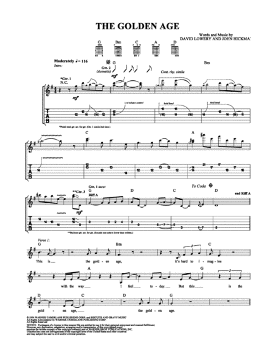 The Golden Age Electric Guitar scores gallery preview page 1