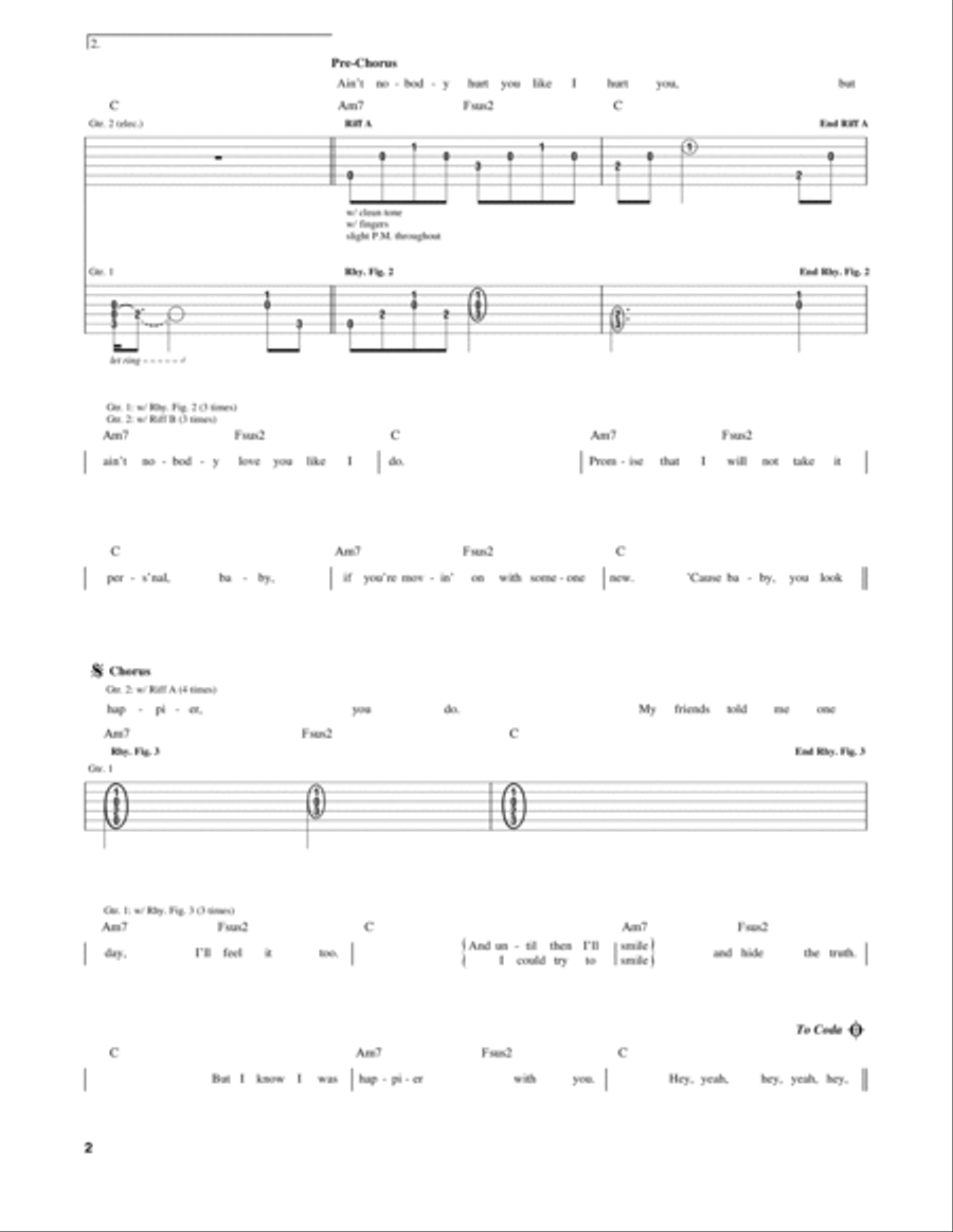 Happier Electric Guitar scores gallery preview page 2