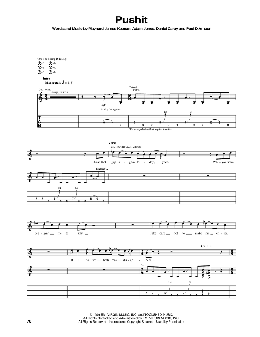 Pushit Pushit Electric Guitar scores gallery preview page 1