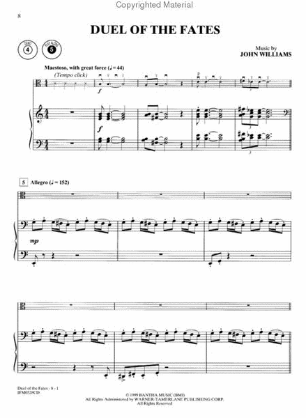 Star Wars - Episodes I, II & III (Viola/Piano) by John Williams Piano Accompaniment - Sheet Music