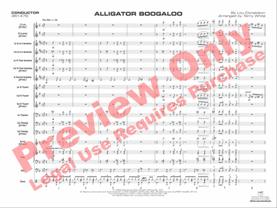 Alligator Boogaloo Alligator Boogaloo Jazz Ensemble scores gallery preview page 4