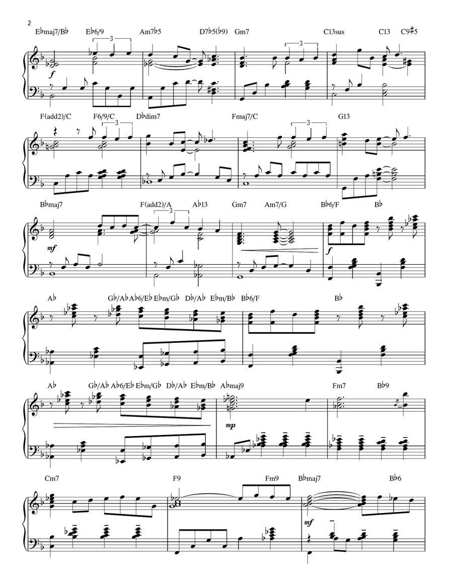 God Only Knows [Jazz version] (arr. Brent Edstrom) Piano Solo scores gallery preview page 2