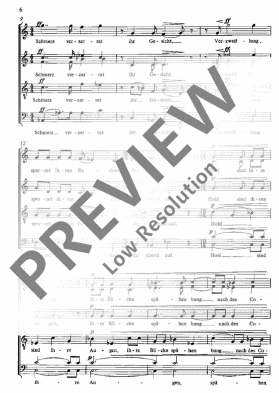 Fünf Gesänge 4-Part scores gallery preview page 6