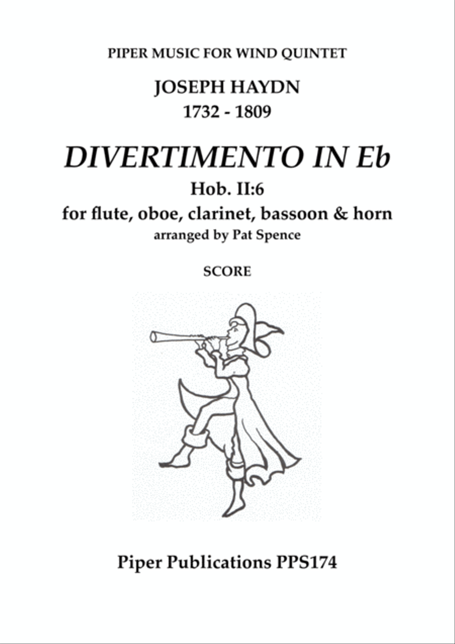 HAYDN DIVERTIMENTO IN Eb arranged for wind quintet Woodwind Quintet scores gallery preview page 1