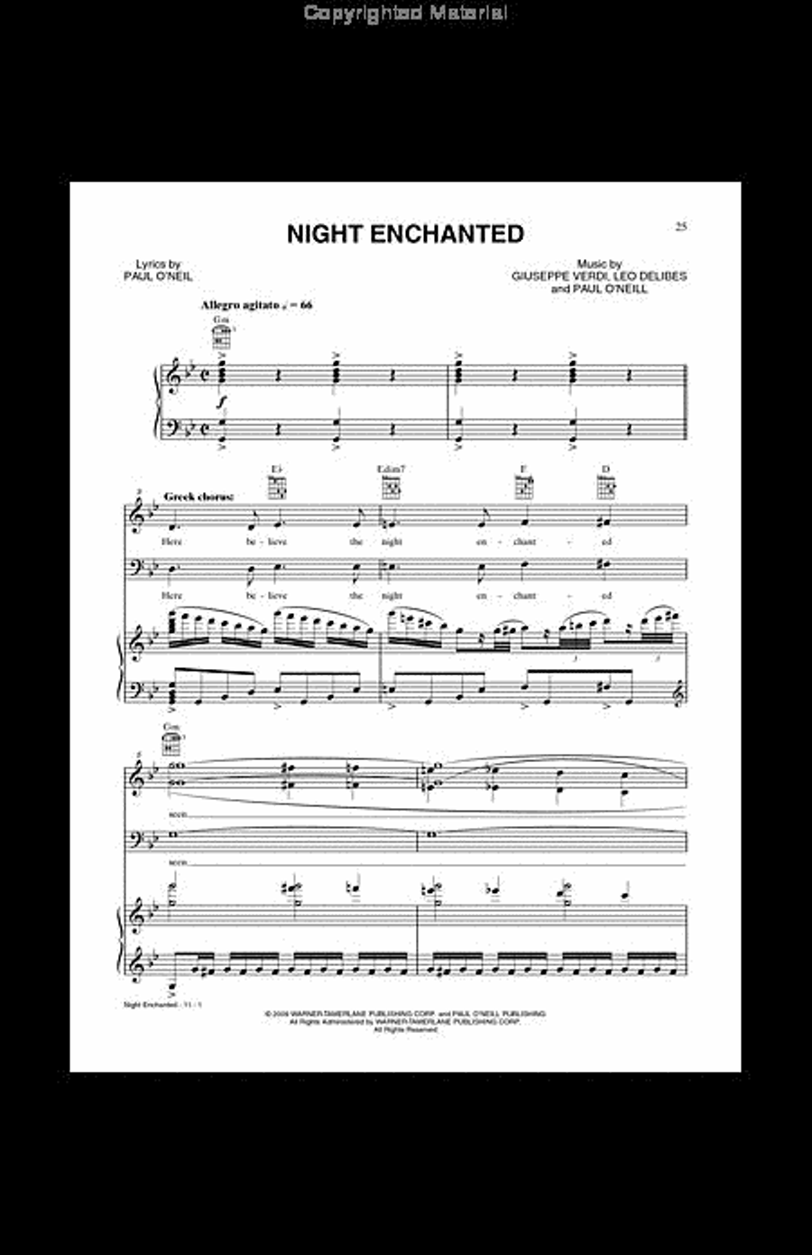 Trans-Siberian Orchestra – Night Castle Piano, Vocal, Guitar scores gallery preview page 3