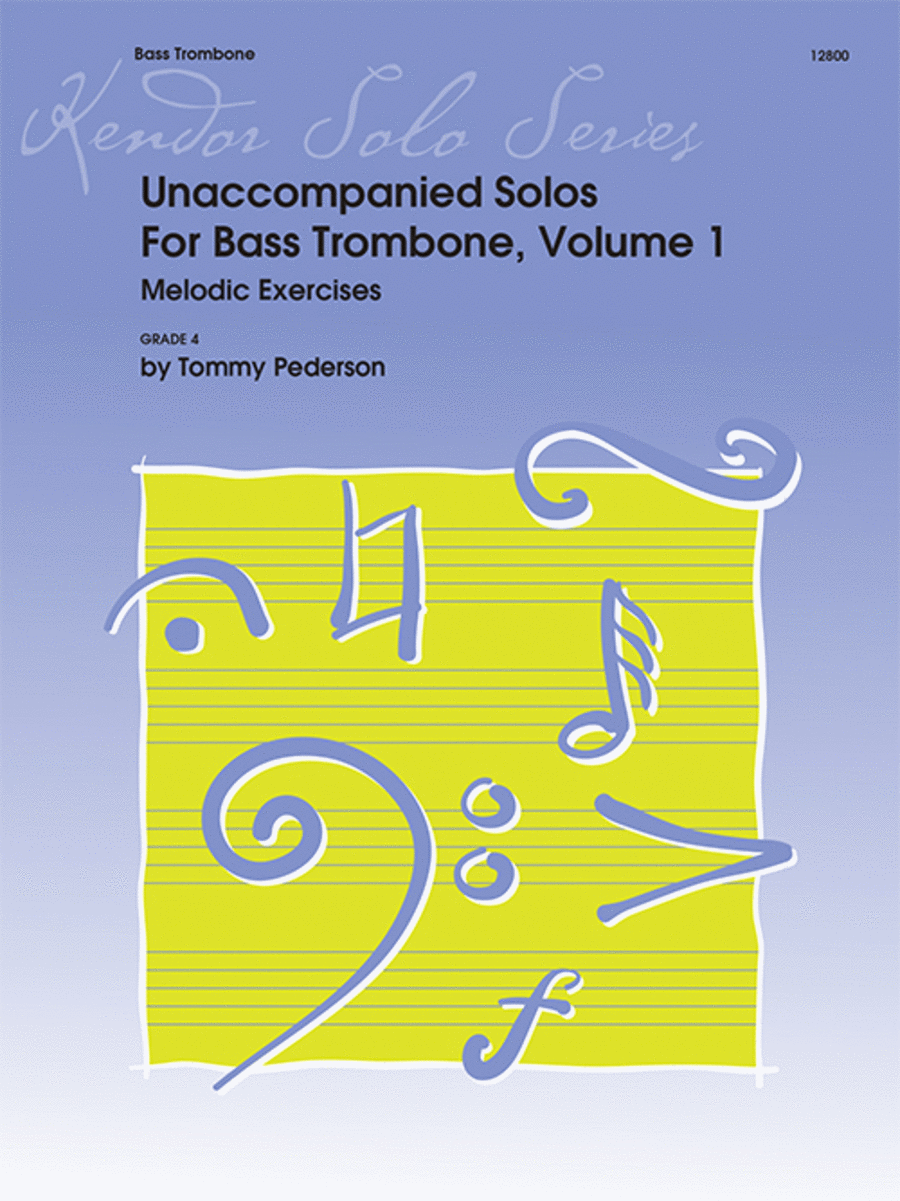 Unaccompanied Solos For Bass Trombone, Volume 1 - Melodic Exercises Trombone scores gallery preview page 1