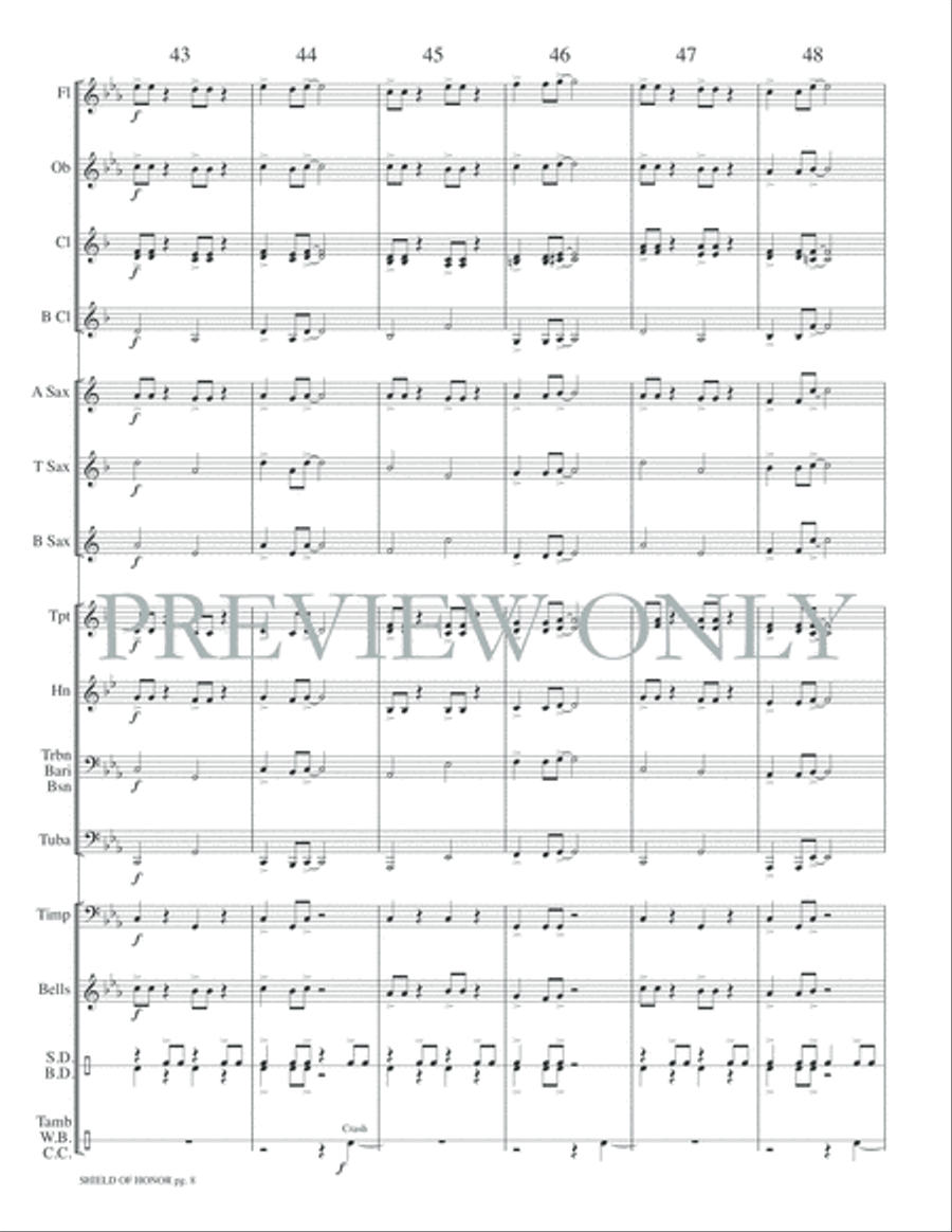 Shield of Honor Concert Band scores gallery preview page 11