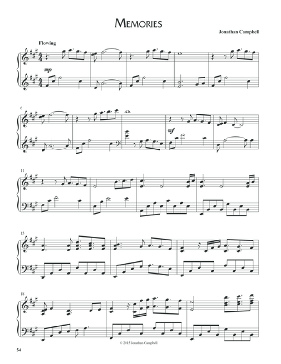Memories Memories Piano Solo scores gallery preview page 1