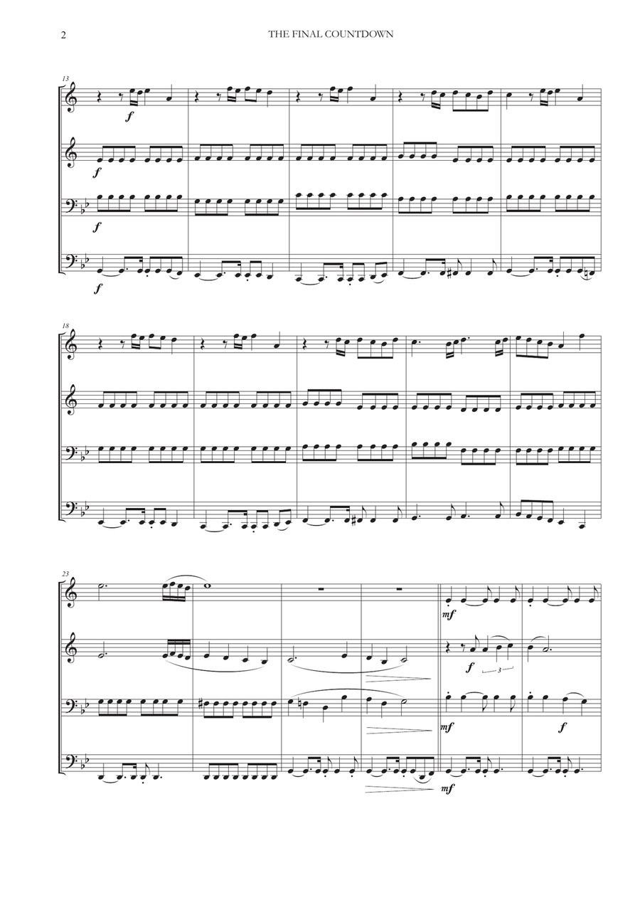 Final Countdown Brass Ensemble scores gallery preview page 4