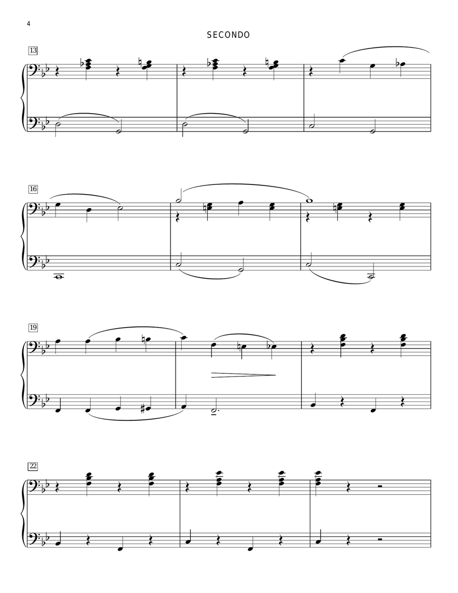 Blue Christmas Blue Christmas Piano Duet scores gallery preview page 3