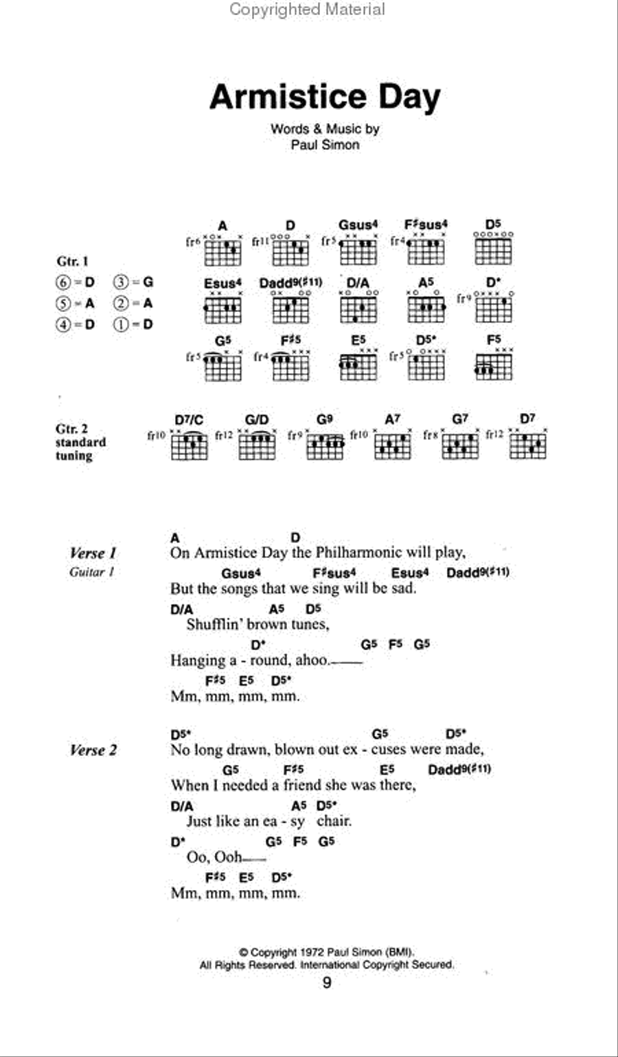 Paul Simon – The Little Black Songbook Acoustic Guitar scores gallery preview page 2