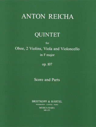 Book cover for Quintet in F major Op. 107