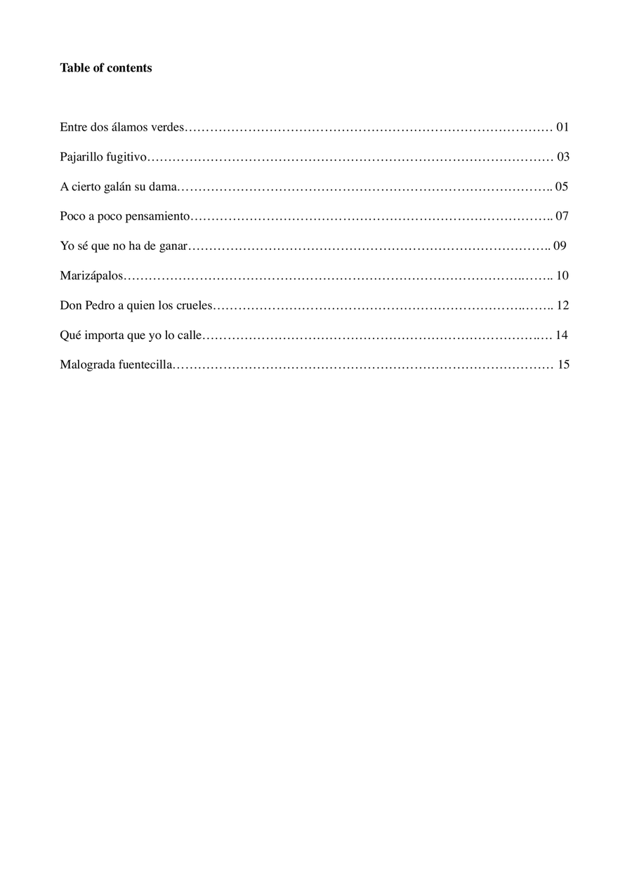 Nine songs from Codex Zuola Voice Solo scores gallery preview page 3