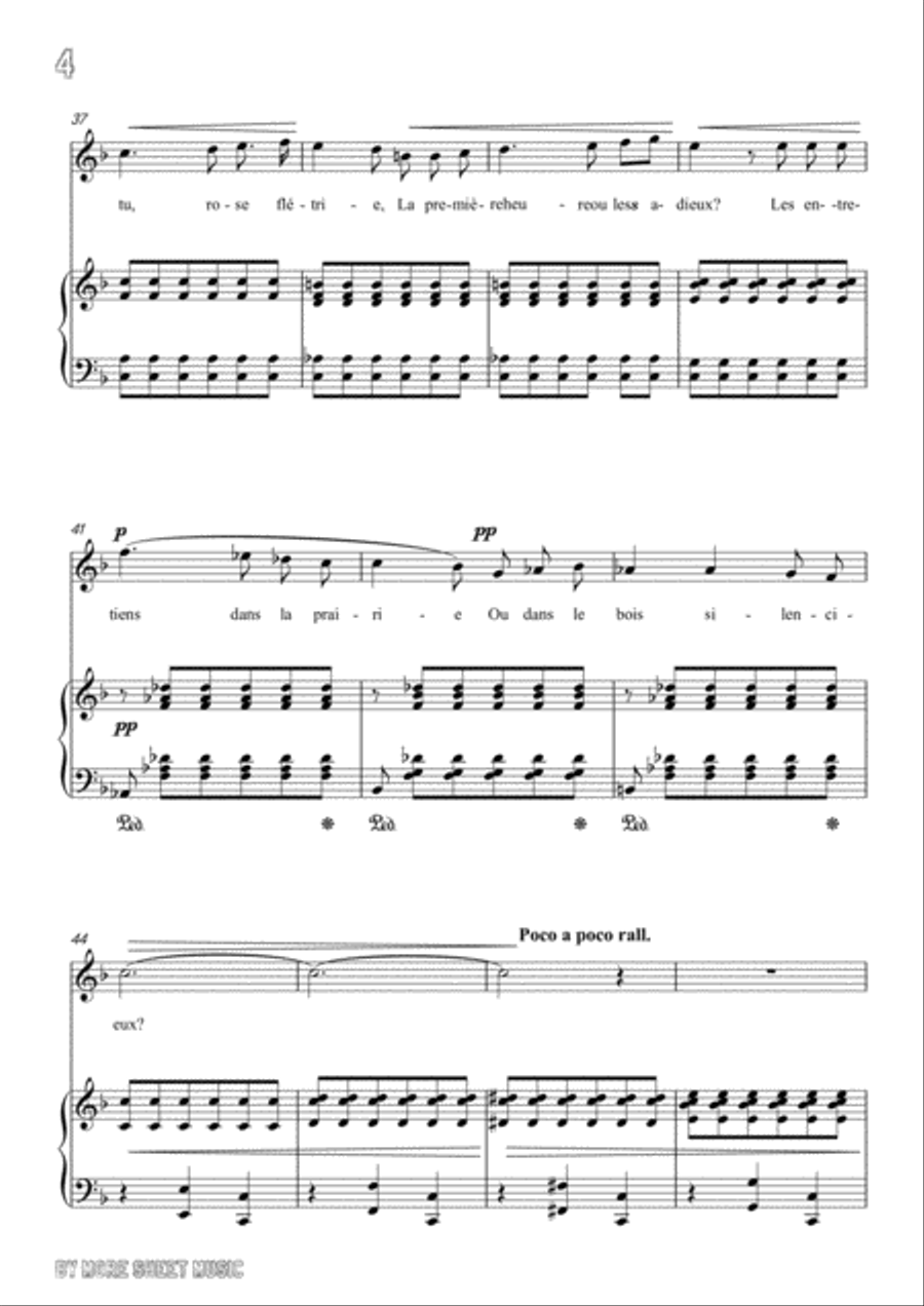 Viardot-Fleur desséchée in F Major,for Voice and Piano