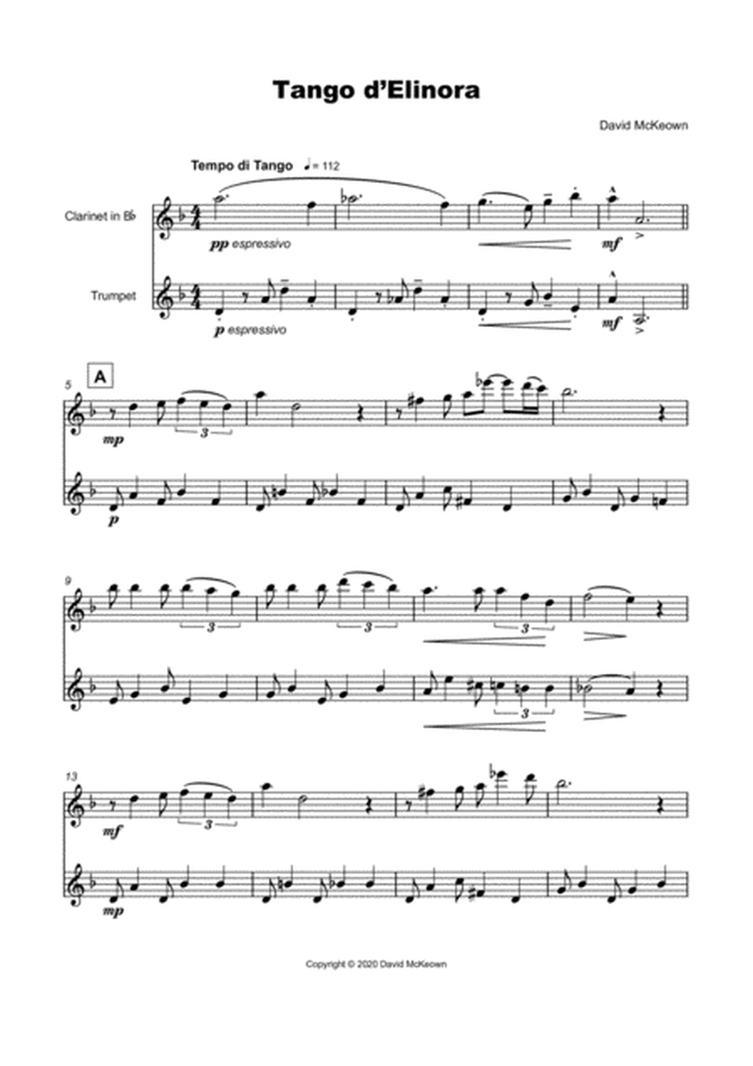 Tango d'Elinora, for Clarinet and Trumpet Duet