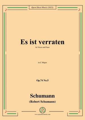 Schumann-Es ist verraten,Op.74 No.5,in C Major