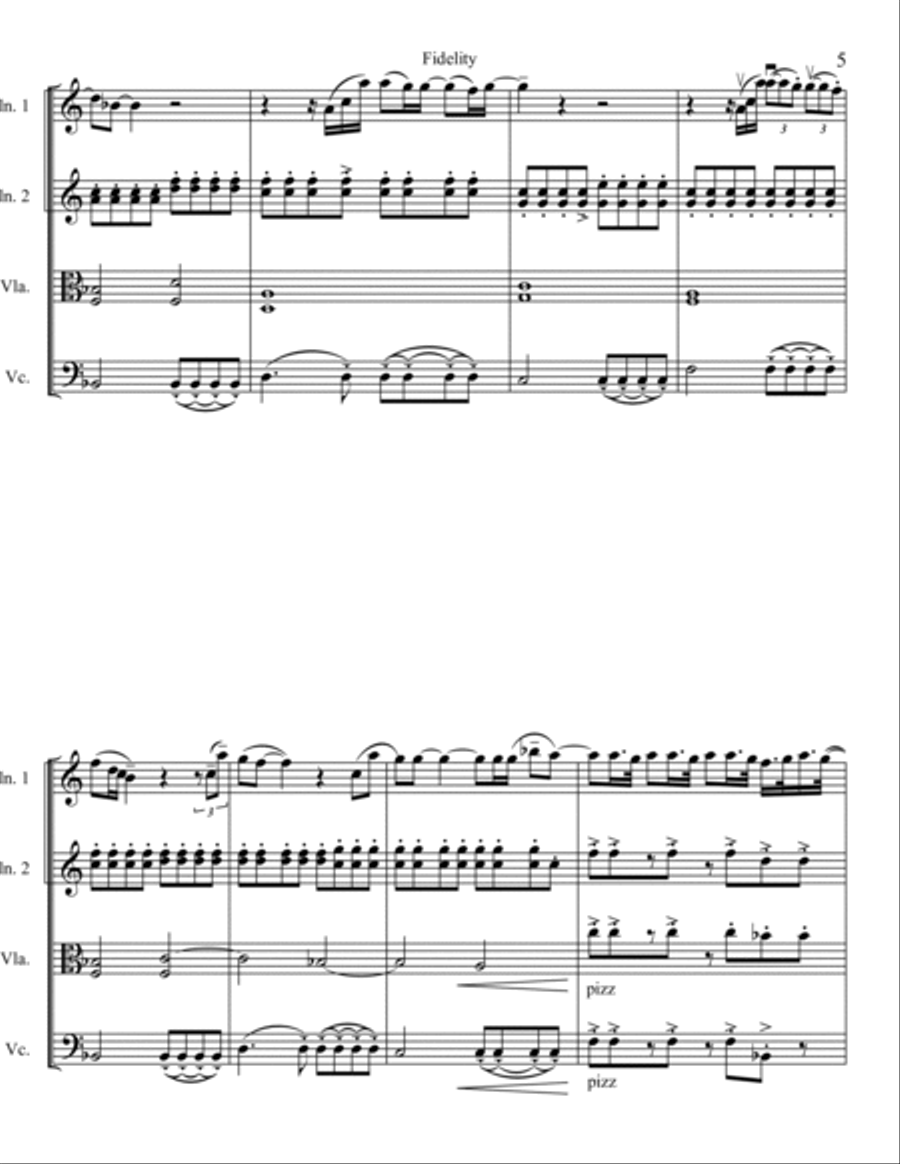 Fidelity String Quartet scores gallery preview page 5