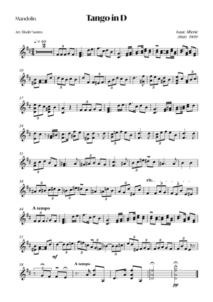 Tango in D (I. Albeniz) - Mandolin and Guitar image number null