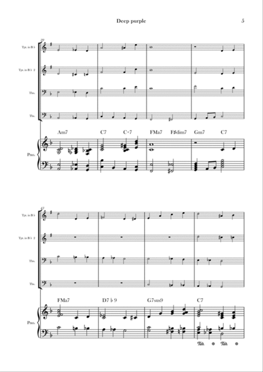 Deep Purple Brass Quartet scores gallery preview page 5