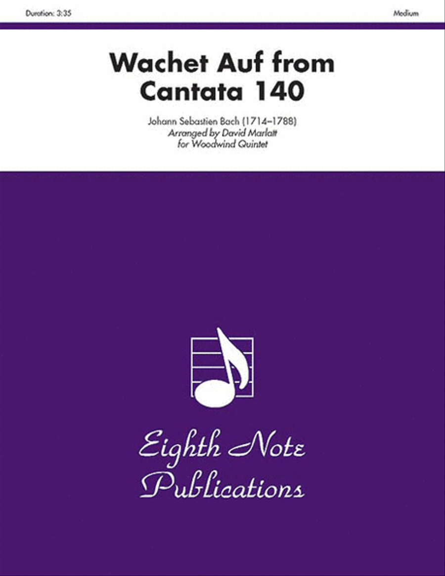 Wachet Auf (from Cantata 140) Woodwind Quintet scores gallery preview page 1