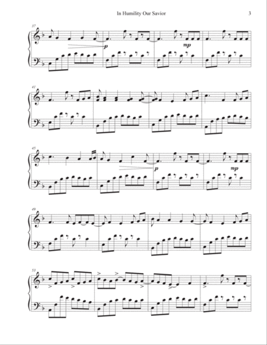 In Humility Our Savior In Humility Our Savior Piano Solo scores gallery preview page 3