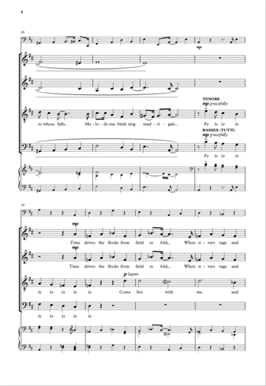 Come live with me Come live with me Divisi scores gallery preview page 4